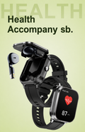 D8PRO Smart Watch 2-in -1 NFC BT5.3 TWS Earbuds 2 in1 Smart Watch