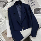Navy blue one-button short style
