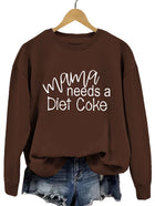 Brown sweater (white font)