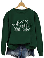 Dark green sweater (white font)