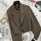 Brown color one button short style